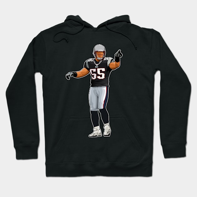 Junior Seau #55 Reaction Hoodie by GuardWall17